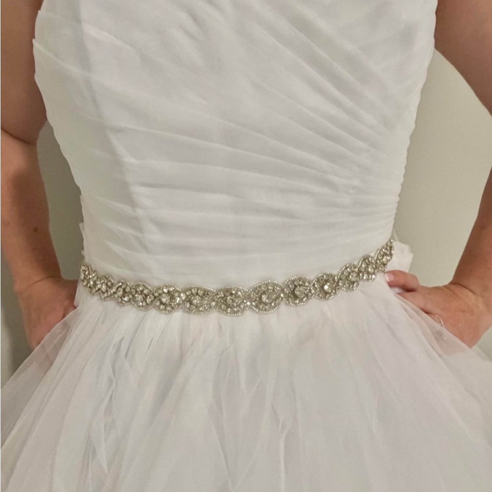 Elegant White Strapless Wedding Dress - Picture 6 of 6